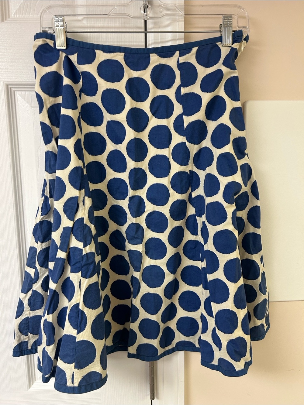 Boden Polka Dot A-Line Skirt Cotton